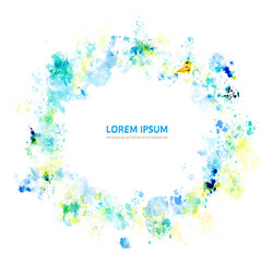 watercolor vector splatter frame