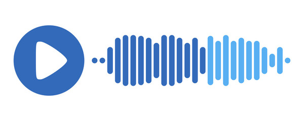 Recording of audio message template. UI element of audio record for smartphones. Vector illustration isolated in white background