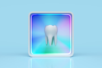 tooth dentist dental care white x ray or ct scan prism clinic hospital clean oral health teeth whitening molar canine incisor enamel mouth implant root treatment technology medical. 3D Illustration.