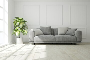 Modern interior design. 3D illustration