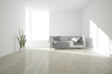 Modern interior design. 3D illustration