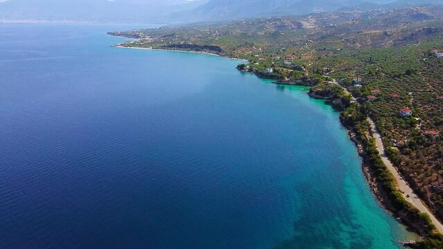 Aerial view of Archontiko village in the morning