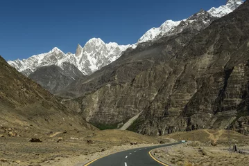 Papier Peint photo K2 Beautiful scenery of, the finger of the lady, from the hills of Duiker, Hunza, Pakistan.
