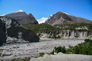 Crédence de cuisine en verre imprimé K2 Panorama, of mountains and glaciers in Passu city, Pakistan