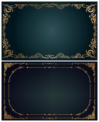 Luxury ornamental decorative golden frame