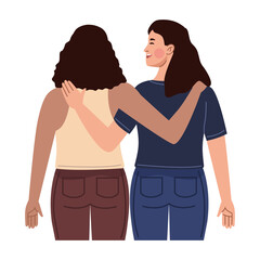 friends girls hugging