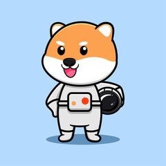 cute Astronaut shiba inu design