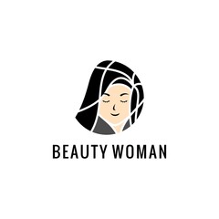 Beauty woman logo design vector illustration