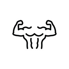 Black line icon for athletic