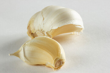  garlic clove on a white background