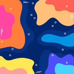 colorful retro background. abstract wave shape with pink, orange, red, purple, yellow and blue colors. liquid design template. wallpaper, flyer, brochure, greeting card, poster, banner, cover magazine