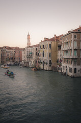 Moody day in the city of Venice in Italy. Beautiful renaissance buildings. 