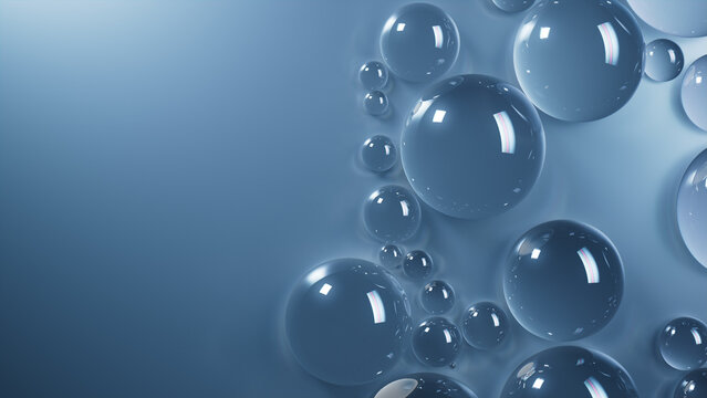 Blue Condensation Droplets Background.