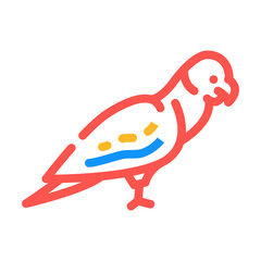 parrot bird color icon vector. parrot bird sign. isolated symbol illustration