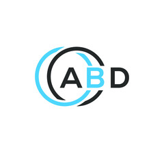 ABD logo monogram isolated on circle element design template, ABD letter logo design on white background. ABD creative initials letter logo concept.  ABD letter design.