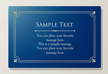高級感のあるカードデザイン。アンティークな装飾デザイン。エレガントな縁の模様。