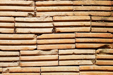 brown brick background on pavement