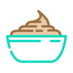 cream chocolate color icon vector. cream chocolate sign. isolated symbol illustration