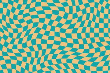 Hand drawn colorful retro style groovy psychedelic background