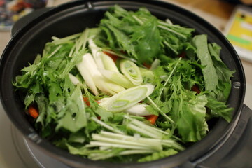 自宅で作った鍋の様子