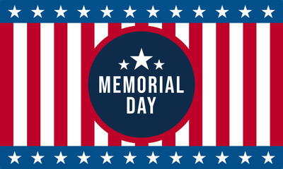 memorial day remember and honor american flag background editable for poster, banner, and social media.