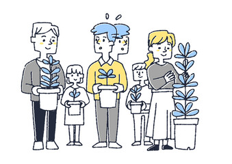 他人の成長が羨ましく、気になる男性　コミカルな手書きの人物　ベクター、温かみのある線画