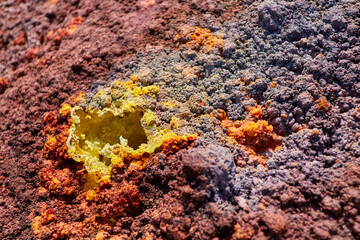Fumarole of Dallol Volcano in the Danakil Desert, Afar Region, Ethiopia
