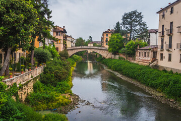 Fototapeta na wymiar View of Vicenza City Centre, Veneto, Italy, Europe, World Heritage Site