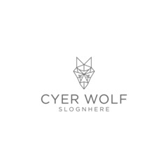 Naklejka premium Wolf logo icon design vector 