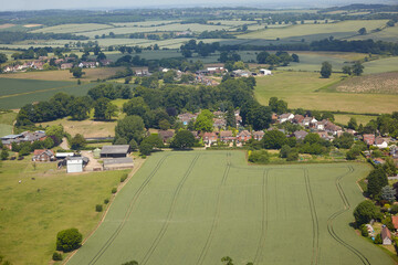 The bird's eye view of the country side of Cambridgeshire. United Kingdom