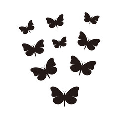 Butterfly set icon vector illustration sign