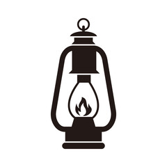 Camping lantern icon. Vector camping lamp symbol