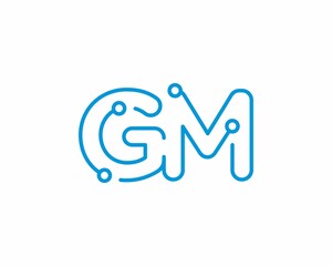 Abstract Letters GM Logo Design Template 001