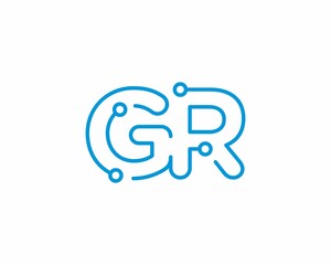 Abstract Letters GR Logo Design Template 001