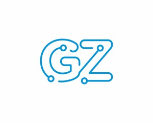Abstract Letters GZ Logo Design Template 001