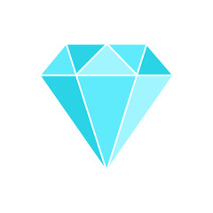 Blue Diamonds icon isolate on white background.