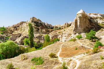 Naklejka premium Awesome landscape of the Pigeon valley in Cappadocia, Turkey