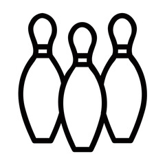 bowling pin line icon