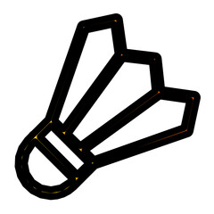 shuttlecock gradient icon
