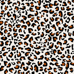 Leopard print. White background. Fabric for printing.