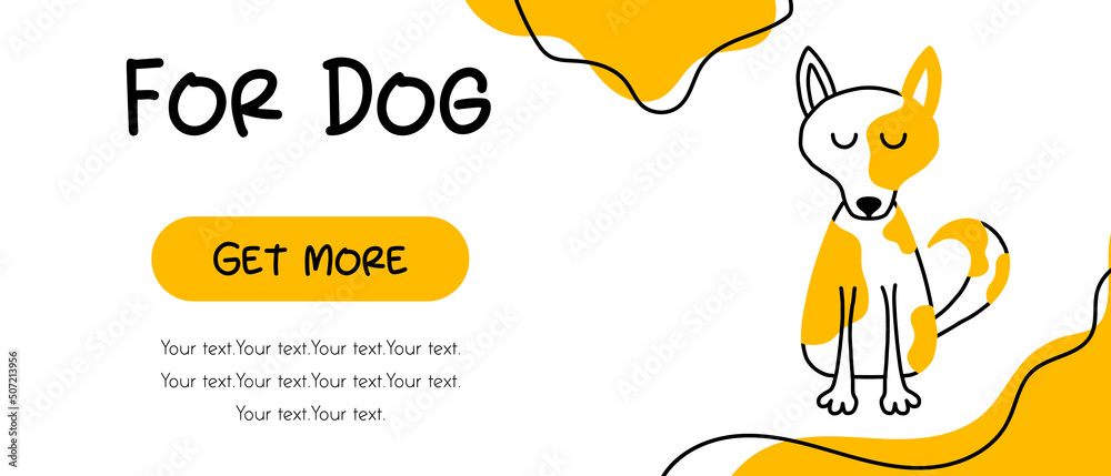 Wall mural screenshots of the pet store and mobile application. menu banner vector template for website and app