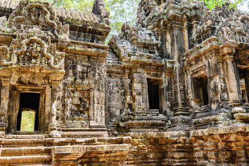 Ancient buildings of Thommanon temple in enigmatic Angkor