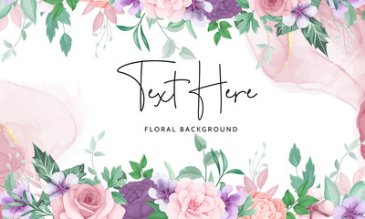 beautiful hand drawing floral background