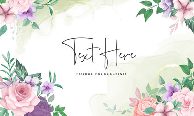 beautiful hand drawing floral background