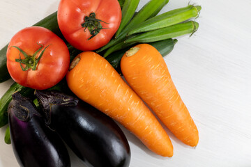 背景素材　新鮮で美味しそうな野菜