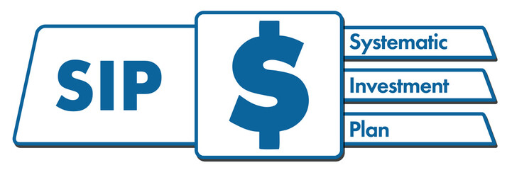 SIP - Systematic Investment Plan Blue White Rounded Squares Horizontal 