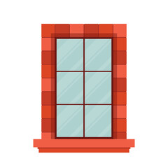 Arch window. Window brick. free space for text.
