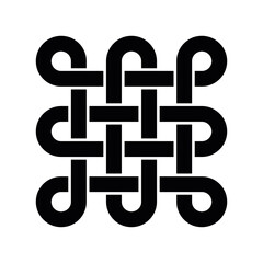Woven knot abstrackt vector icon