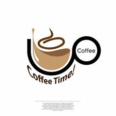 coffee cup logo symbol and illustration for your brand identity