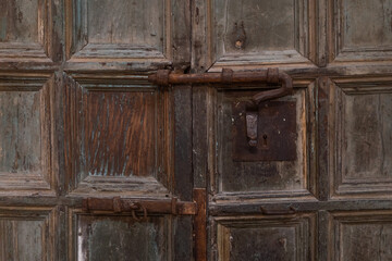 ancient old wooden door